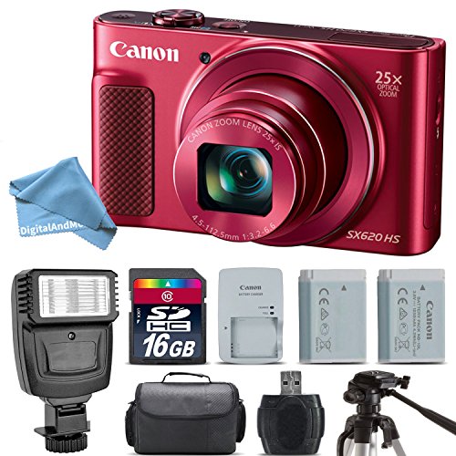 Canon-PowerShot-SX620-HS-Digital-Camera-Red-Flash-Backup-Battery-16GB-Class-10-Memory-Card-Tripod-Digital-Camera-Case-Card-Reader-DigitalAndMore-EXTREME-Cleaning-Kit