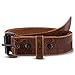 Hanks Rustic Men's Jean Belt -No Break Thick Leather Belt - USA Made - 100 Year Warranty - Glazed Sunset Brown - Size 38