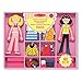 Melissa & Doug Abby and Emma Deluxe Magnetic Wooden Dress-Up Dolls Play Set (55+ pcs)