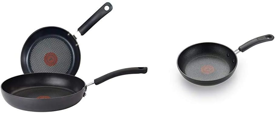 T-fal E765S2 Ultimate Hard Anodized Nonstick 8 In and 10 In Fry Pan Cookware Set, 2 Piece Frying Pan Set, Black: Kitchen & Dining