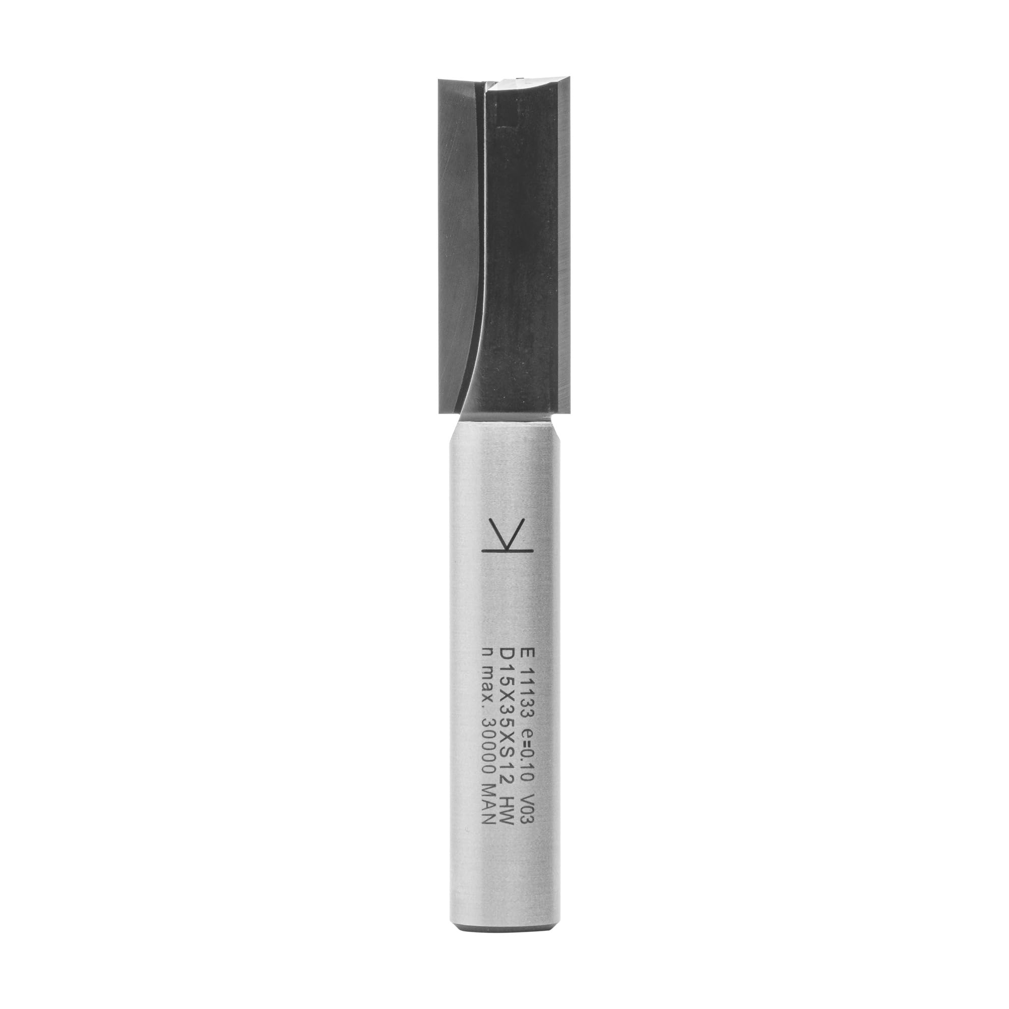 ENT 11133 Straight Cutter TC Shank (S) 12 mm, Diameter (D) 15 mm, NL 35 mm, SL 55 mm, GL 90 mm, with Tungsten Carbide TC Centre Tip