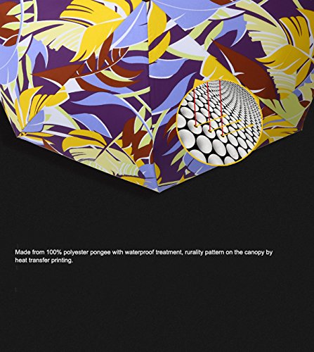 Kobold Compact Art Umbrella Lightweight Parasol Umbrellas Travel for Sun Rain UV Protection (Yellow) - Thumbnail 5