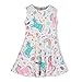 Girls Sleeveless Casual Dress Kids Holiday Party Summer Dresses 4-13 Years (Unicorn, Small (4-5T))