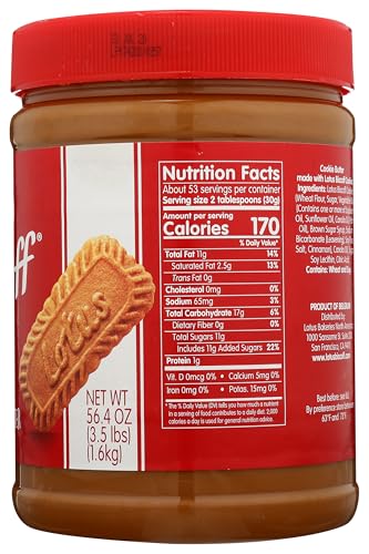 LOTUS BISCOFF COOKIE BUTTER 56 OZ (3.5 LB) JAR