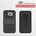Circlemalls Dual Layers [Combo Holster] and Built-in Kickstand Phone Case Compatible for Samsung Galaxy S6 Edge Plus Case, [NOT FIT Galaxy S6, S6 Edge],Shockproof and Stylus-Black