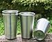 Heavy Duty Stainless Steel Tumblers Sanitary Rimless 16oz 4Pack by Caveman Cups