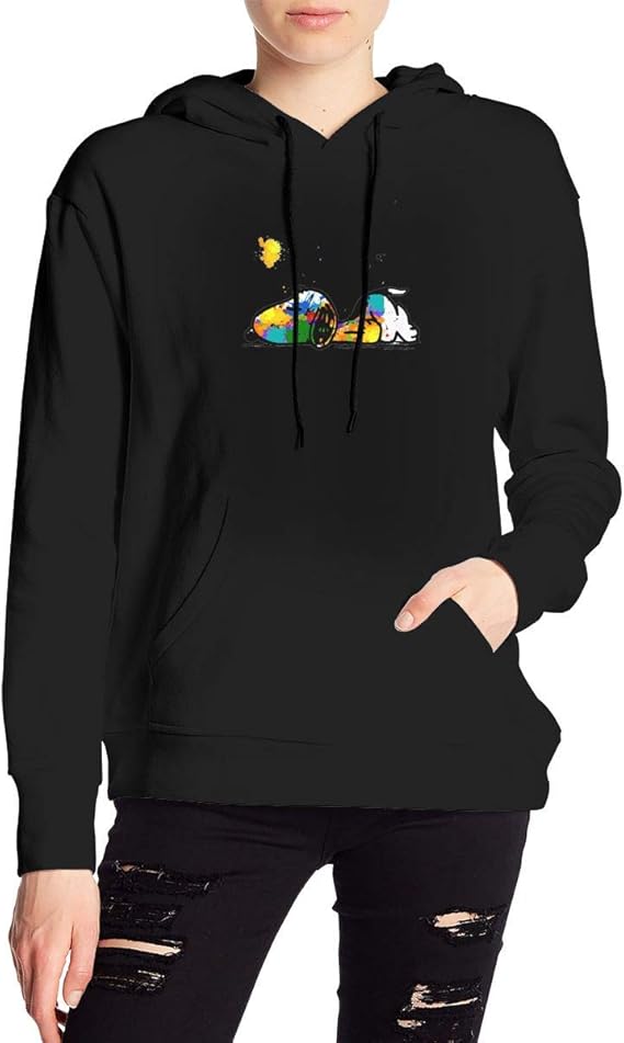 Amazon Snoopy スヌーピー 48 プルオーバー パーカー フード付き トップス パーカー レディース 長袖 通勤 通学 ゆったり コート トレーナー ファッション 人気 春秋冬 多色 トレーナー パーカー 通販