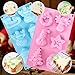 SHAN RUI Silicone Soap Mold, 2pcs 6-Cavity Christmas Handmade Soap Molds, for Making Fudge, Cake, Chocolate, Ice Cube etc.