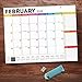 TF Publishing 19-8018A July 2018 - June 2019 Rainbow Dots Desk Pad Calendar, 22 x 17