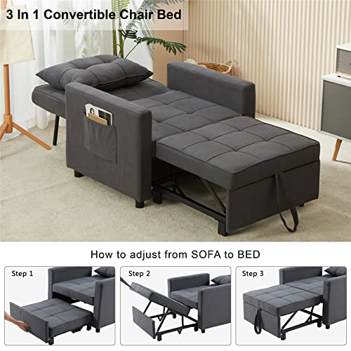 Mdeam 3in1 Sofa Bed Sleeper Chair Convertible Chair into Bed with