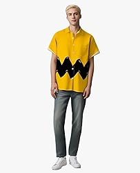 Gwnnb Bowling Shirts for Men Geometric Print Short