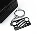 Jeep Grill Key Chain Car Key Ring, Silver and Black, Great for Wrangler, Compass, Cherokee, Liberty, Patriot, Rubicon, Renigade, SRT, TJ, CJ Enthusiasts (2 Pack)