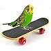 Bird Parrot Intelligence Toys Mini Training Skateboard for Budgies Parakeet Cockatiel Lovebird Conure Small and Medium Bird Funny Perch Toy