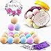 QQcute Bath Bombs Gift Set, 18 Family Spa Vegan Lush Fizzies with Natural Essential Oils,3 Flower Pental Bags, Moisturize Dry Skin, Best Birthday Gifts for Her, Girlfriend, Women, Moms