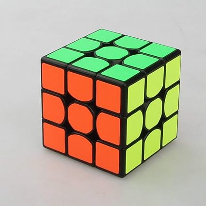 Aspire Phoenix QiYi Warrior [W] 3x3 Sail Black Stickerless Rubiks Cube Speed Cube Magic Cube - Super Smooth Cube |Magic Cube Puzzles Cube for Kids.