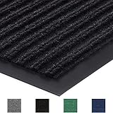 Gorilla Grip Original Commercial Grade Rubber Floor Mat, 72x24, Heavy Duty, Durable Runner Doormat for Indoor and Outdoor, Waterproof, Easy Clean, Low-Profile for Entry, Patio, High Traffic, Black