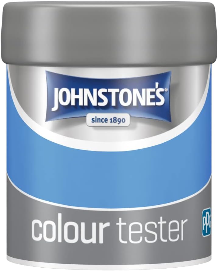 Johnstone's Blue Star Emulsion Paint Tester Pot 75ml Easy to Apply Dries 1-2h