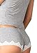 Leg Avenue Women's Seraphina By Jersey Cami and Short Set, Heather Grey/White, Small