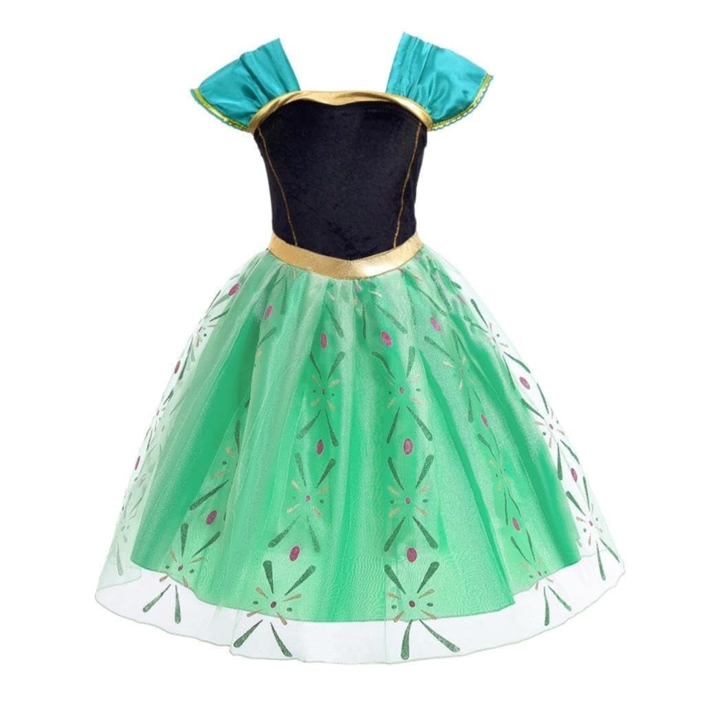 Lito Angels Girls Kids Princess Coronation Costume Fancy Dress Up Birthday Party World Book Day Age 10-11 Years, Green