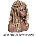 FASHION IDOL Synthetic Dreadlock Wigs 21 Inches Ombre Blonde Faux Locs Wig Curly Rolls Twist Wig Wigs for Black Women