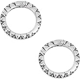 UNICRAFTALE 2pcs Stainless Steel Spring Gate Rings Antique Silver Metal O Rings Hollow Round Ring Circle Connector Keychain Rings for Jewelry Making Inner 15mm