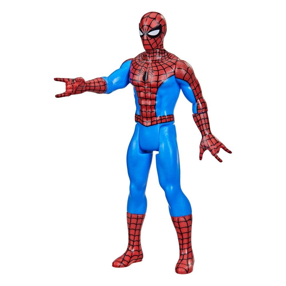 Hasbro Marvel Legends Series 3.75-inch Retro 375 Collection Spider-Man Action Figure Toy,Black
