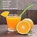 VILA Colorful Glass Drinking Straws with Brush, Comfortable, Reusable, Eco-Friendly, Ergonomically Bent, BPA-Free, Rust-Proof, Scratch-Proof, Dishwasher Safe, Set Includes 4 Straws, 1 Brush, 1 Cloth