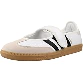 adidas Samba Jane Womens Sneaker (White Black Gum, 6.5)