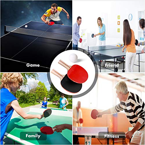 VOK Retractable Tabletop Tennis Game Set, Play Almost Anywhere with Expandable Net, 2 Paddles