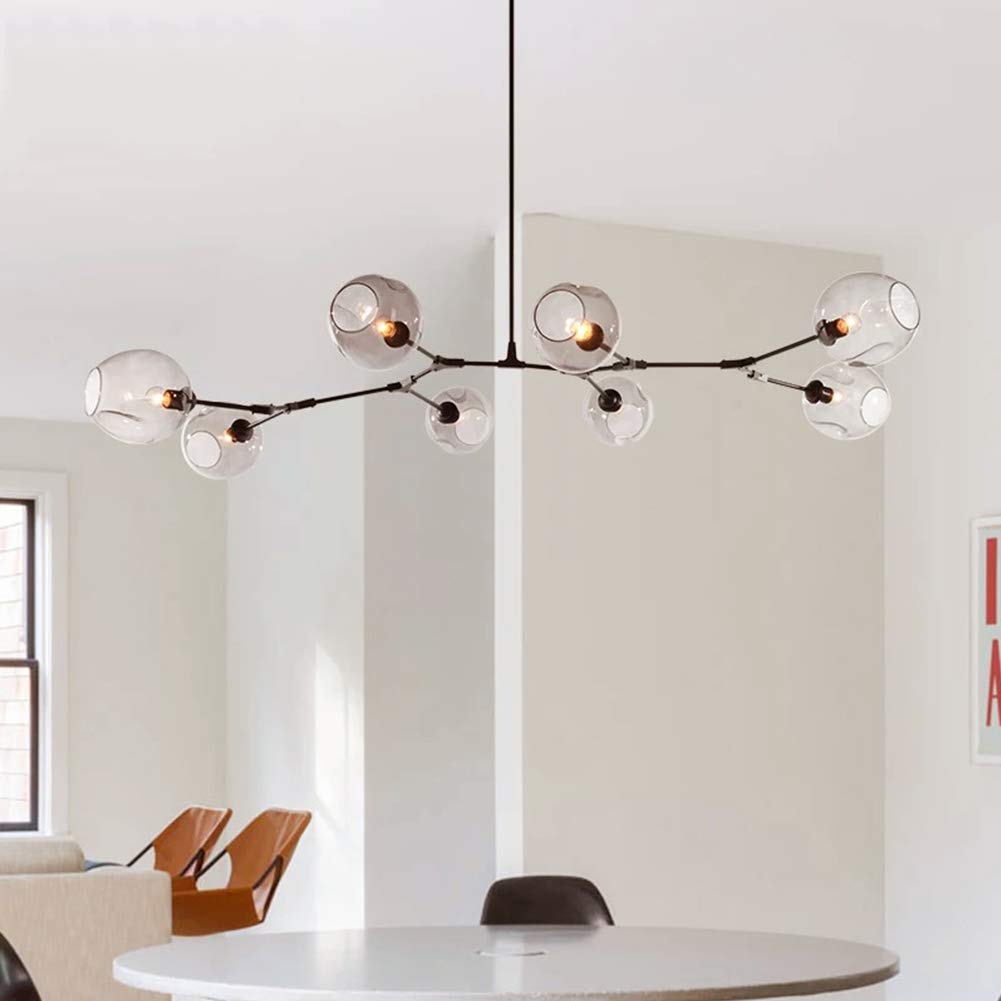 TopDeng Sputnik Moléculas Lámpara De Araña E27 Vintage Industrial Oro