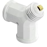 Leviton 15-Amp 660-Watt Twin Light-Socket Adapter, 128-W, White