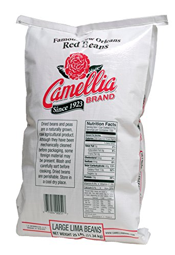 Camellia Brand Large Lima Beans Dry Beans 25 Pound Bag - Thumbnail 2