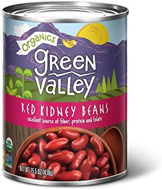 Green Valley Organics Dark Red Kidney Beans, 15.5 Ounce (Pack of 12)