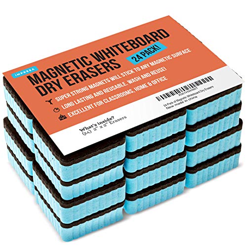 24Pack of Premium Dry Erase Erasers / Dry Erasers 2" x 2