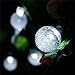 easyDecor Globe Solar String Lights 30 LED 21ft 8 Mode Bubble Crystal Ball Christmas Fairy String Lights for Outdoor Xmas Landscape Garden Patio Home Holiday Path Lawn Party Decoration (White)