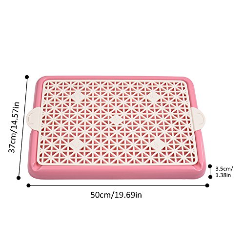 Small Sized Pet Dog Toilet Indoors House Training Tray Urinal Pads for Small Medium Dogs Cats Pink - Thumbnail 6