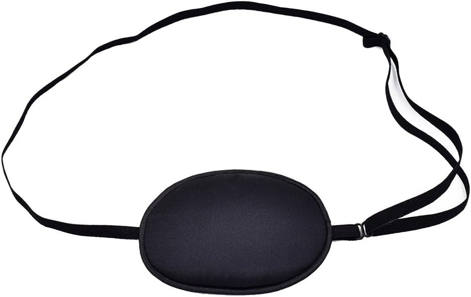 FCAROLYN Silk Eye Patch to Treat Lazy Eye/Amblyopia/Strabismus ONE PATCH(Black)