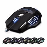 Mice, Beautyvan 5500DPI 7 Button LED Optical USB Wired Gaming Mouse Mice For Pro Gamer