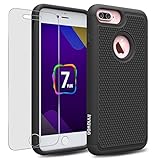 Apple iPhone 7 Plus Case, INNOVAA Smart Grid Defender Armor Case W/ Free Screen Protector & Touch Screen Stylus Pen - Black