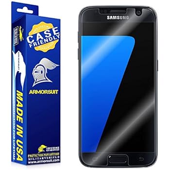 ArmorSuit [2 Pack] MilitaryShield [Case Friendly] Screen Protector for Samsung Galaxy S7 - Anti-Bubble HD Clear Film