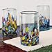 NOVICA Artisan Crafted Recycled Hand Blown Glass Water Glasses, Multicolor, 14 Oz, 'Confetti' (Set Of 6)