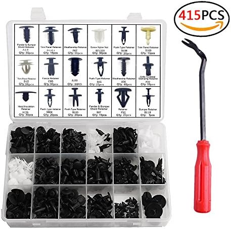 Car Push Retainer Kit Clip, Free Fastener Remover Universa, Car Auto Push Pin Rivet Trim Clip Panel Body Interior Assortment Set For Ford (415pcs)