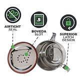 CVault 2 Liter Storage Container Stainless Steel Humidity Container