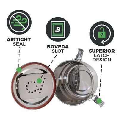 CVault CV00050 Storage Container, 2 L, Stainless Steel