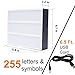 BUYLET Light Up Letters Box Cinema LED Cinematic lightbox - 255 Color & Black Letters Words Emojis DIY Message Vintage Board Changeable Home Decor Sign A4