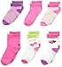 Fruit of the Loom Girls' 6 Pack Crew and Ankle Socks, Assorted, Shoe Size: 7.5-11