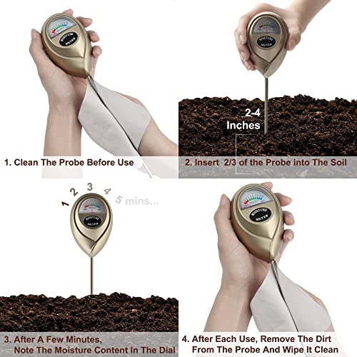 ALANMOND Soil Moisture Meter for Plants Water Meter for Indoor Plants