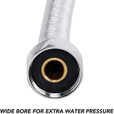 ZOTTI Wide Bore Shower Hose 1m Stainless Steel Leakproof Anti-Kink Universal view 3