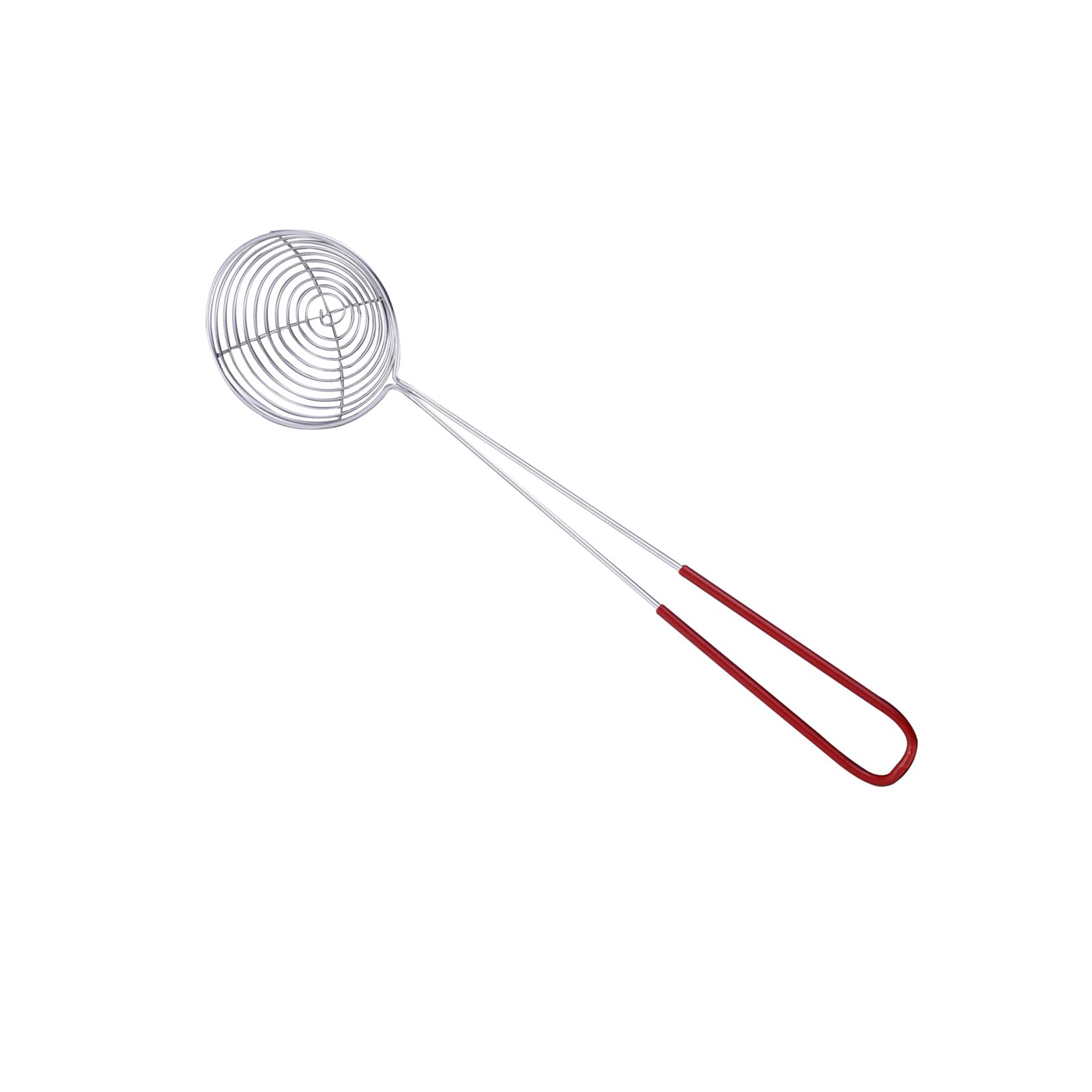 Photo 1 of Hot Pot Strainer Spoons, Skimmer Slotted Scoop for Boba Pearls, Stainless Steel Spider Strainer with Handle, Mini Wire Mesh Colander for Cooking (2.5inch, Red)