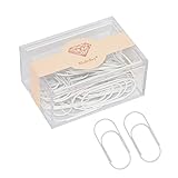 White Jumbo Paper Clips, Multibey 2" Non-Skid Large